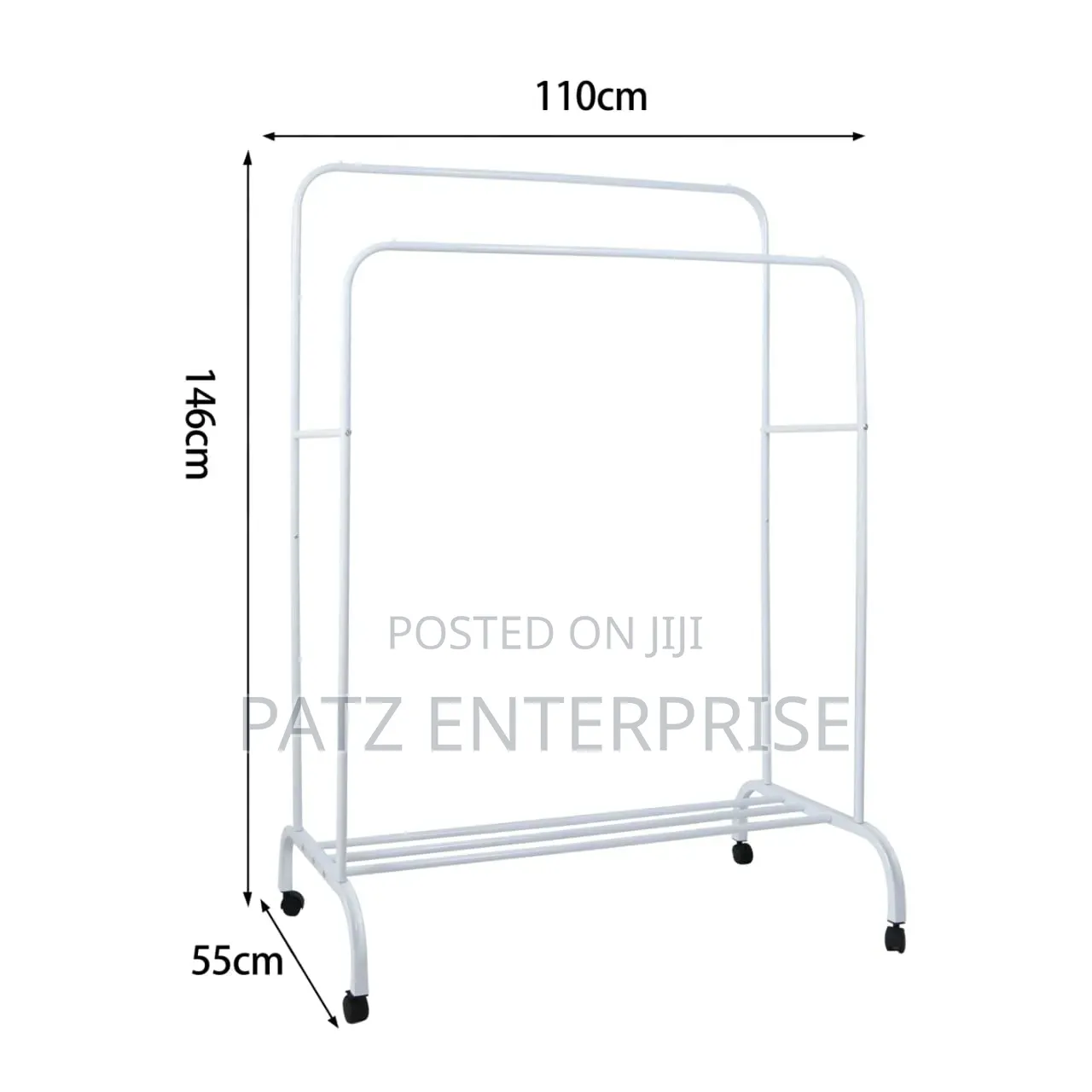 Double Pole Clothing Rack (L*W *H) 110 X 40 X 150cm