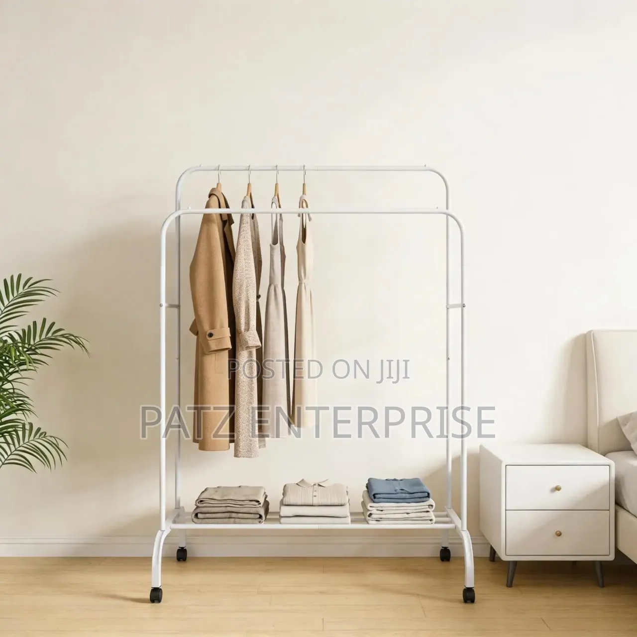 Double Pole Clothing Rack (L*W *H) 110 X 40 X 150cm
