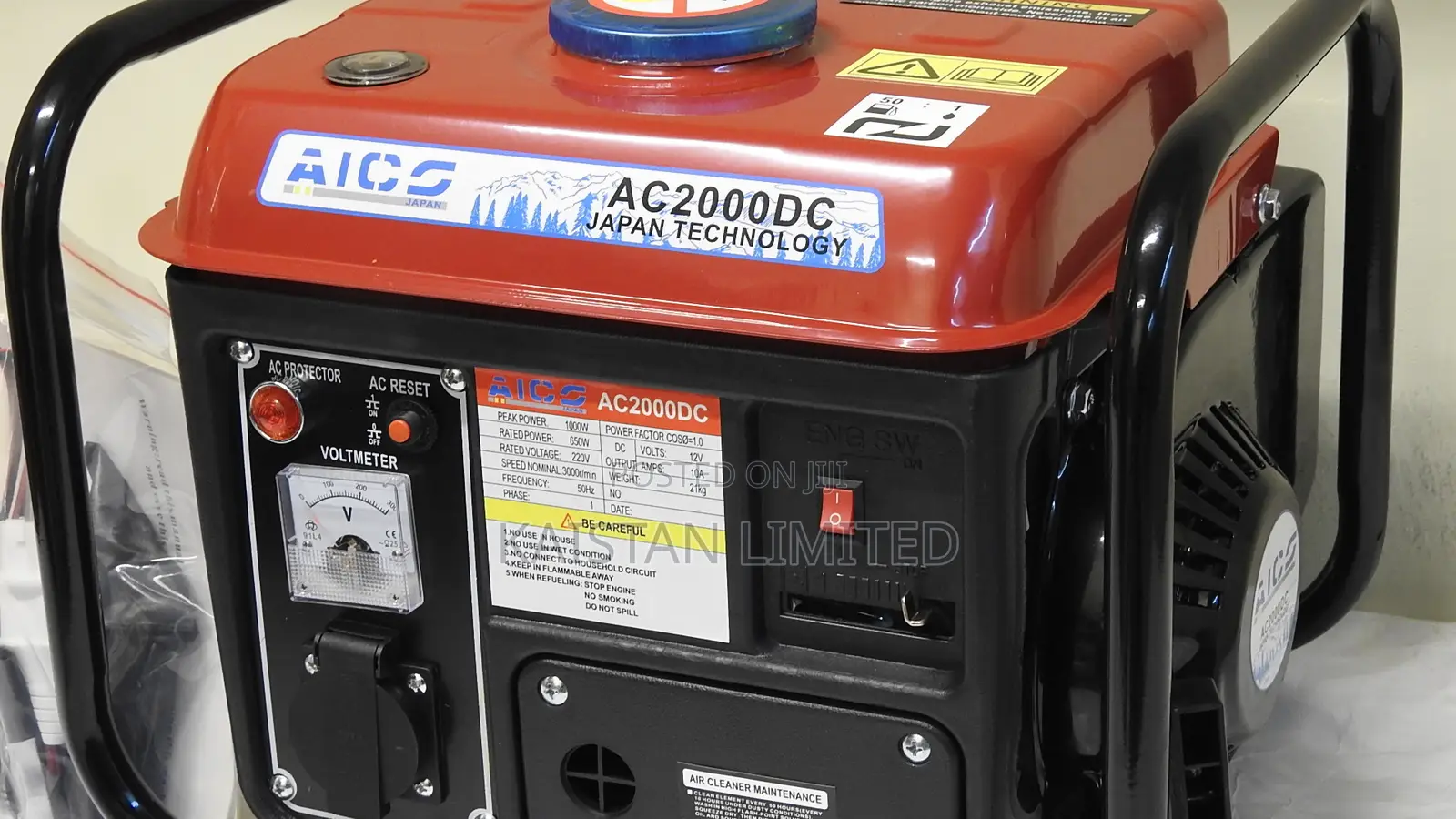 AICO AC2000DC Portable Petrol Generator 1kVA With 12V DC Output