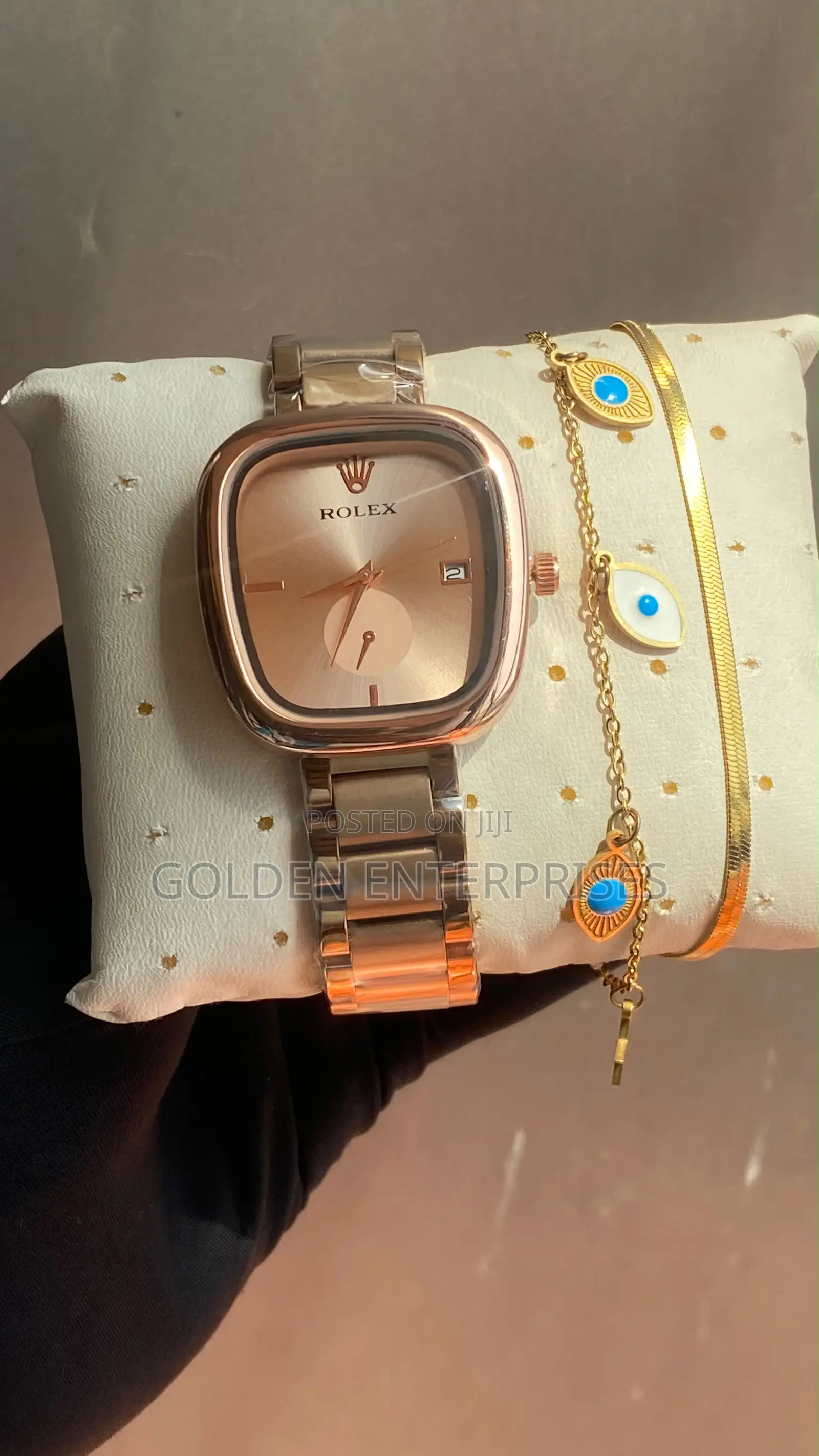 Rolex Rose Gold Timeless Elegance Watch and Bracelet Set