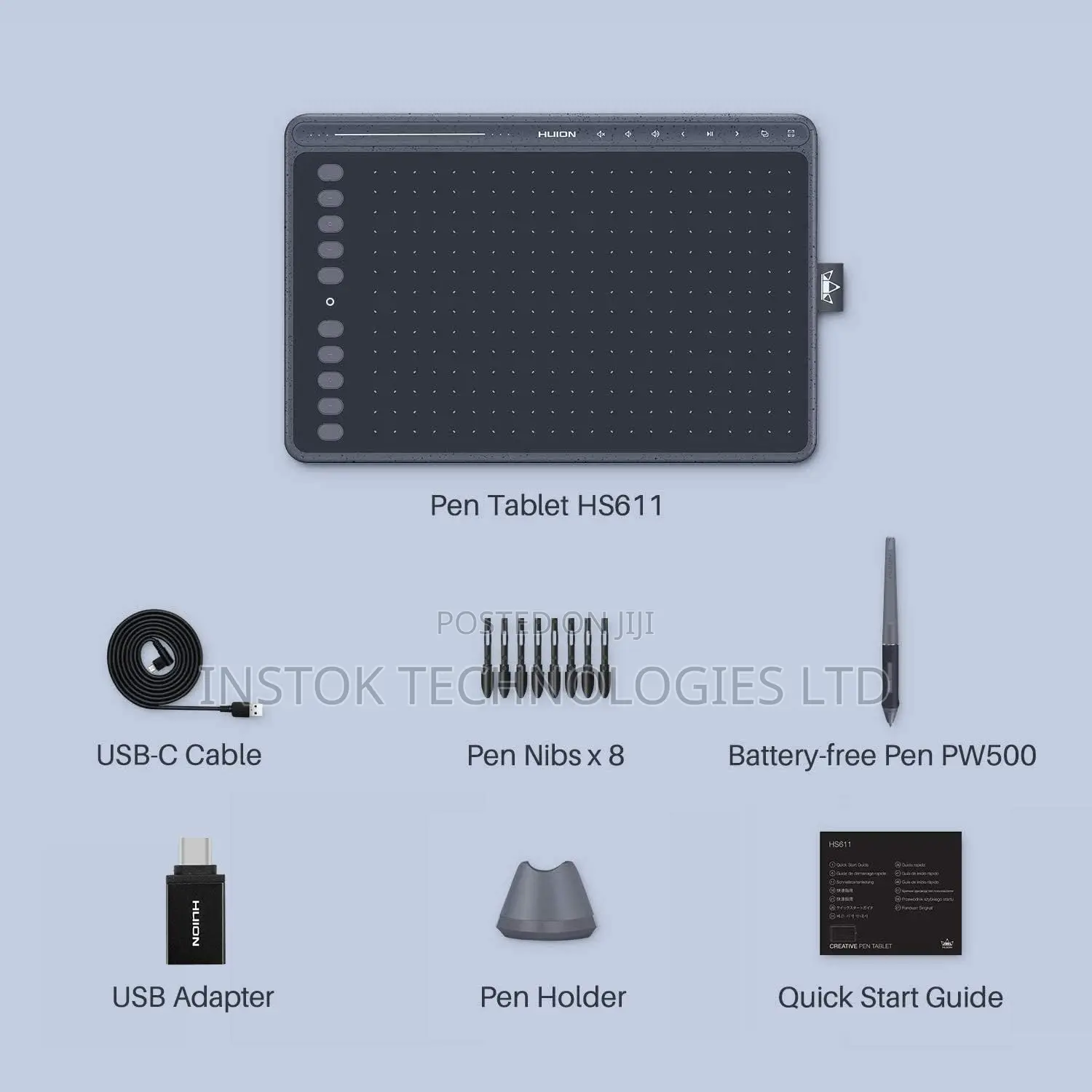 HUION HS611 Graphics Drawing Tablet 10X6 Inch With 8192