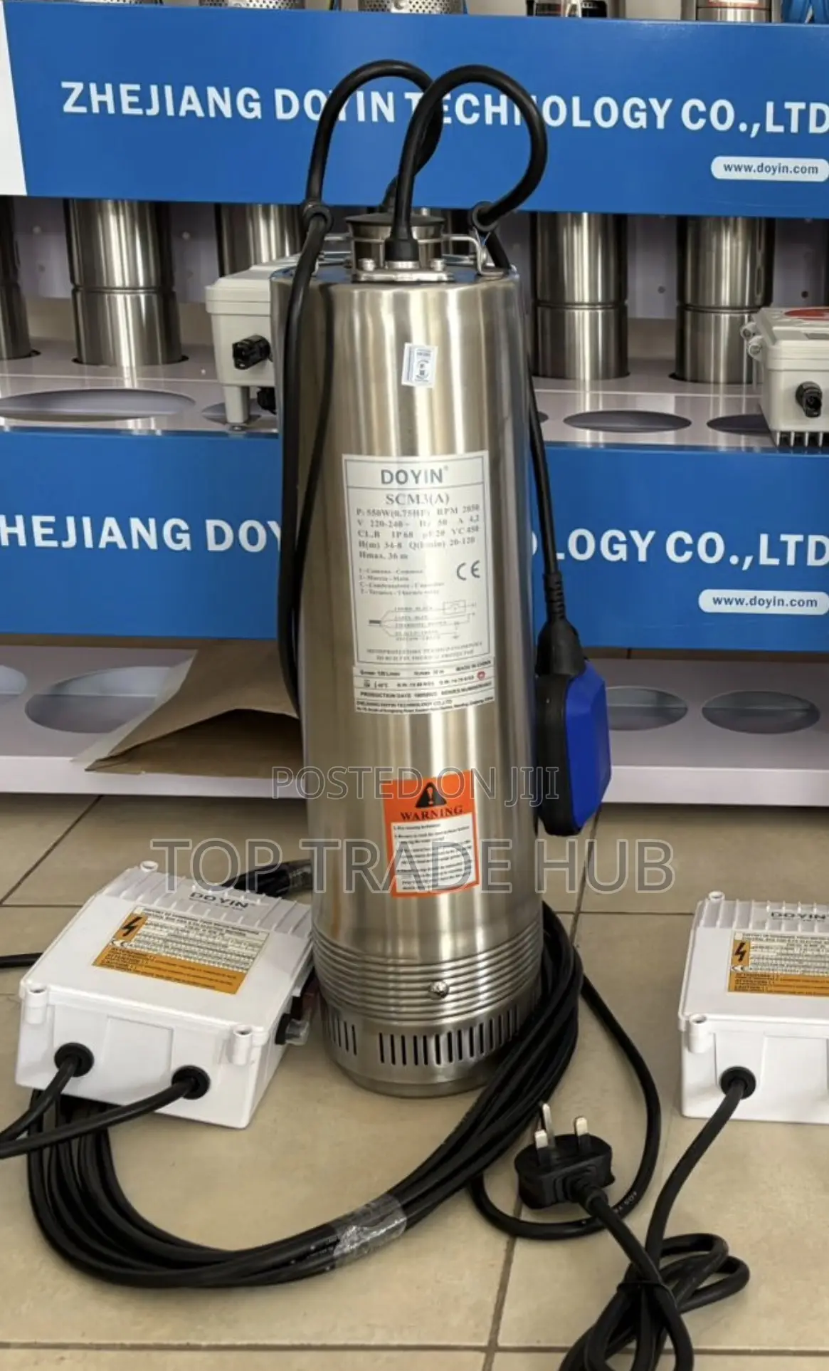 Doyin SCM3 AC Well Submersible Water Pump 0.75HP 38m Head