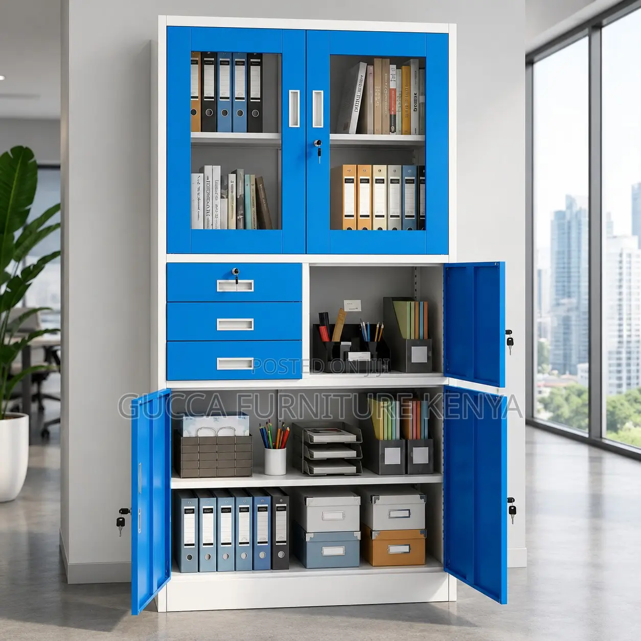 Office Swing Door Cabinet With Safe