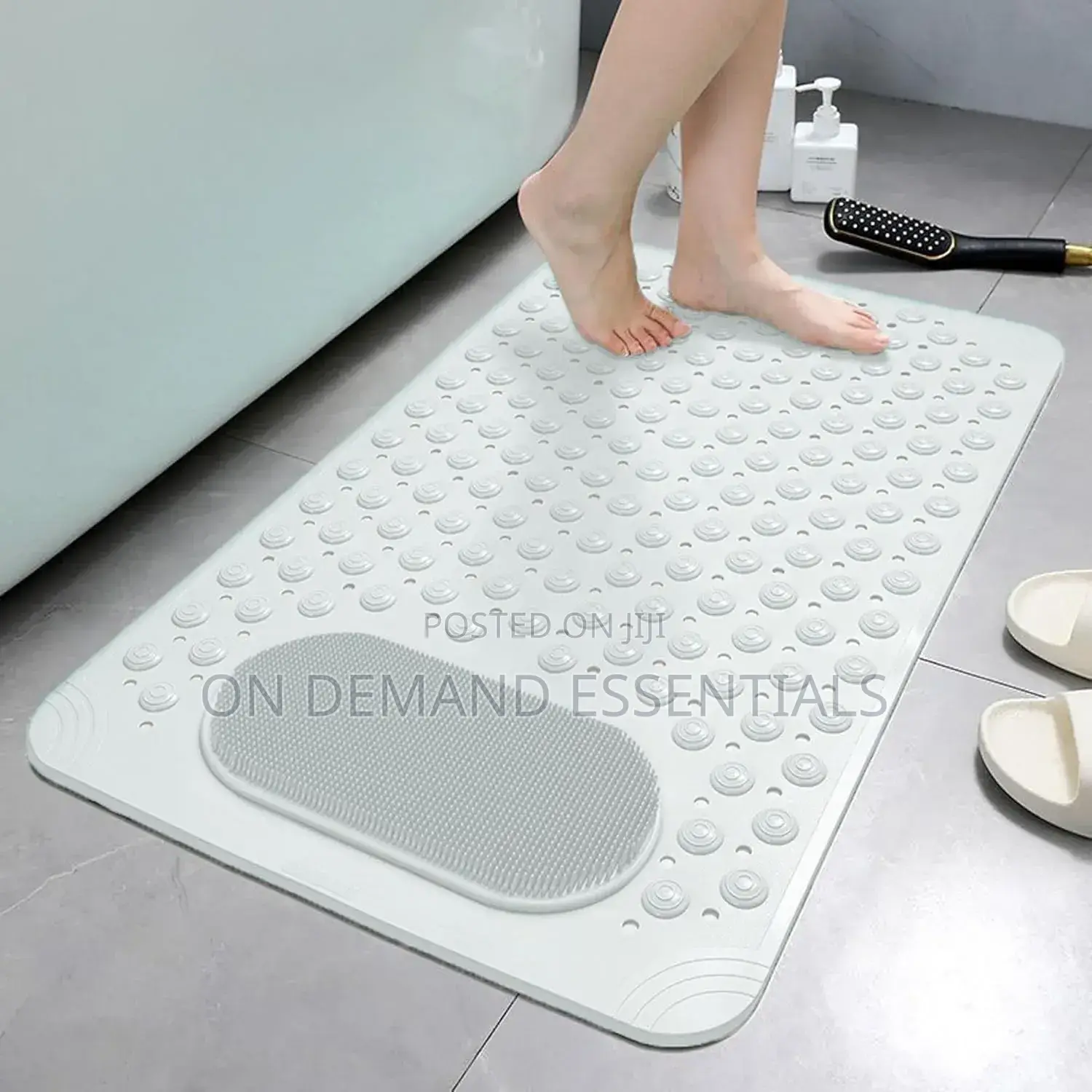 Non-Slip Shower Mat Mildew Resistant Bathroom Rubber Bathtub Foot