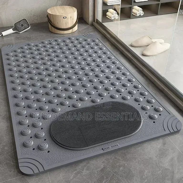 Non-Slip Shower Mat Mildew Resistant Bathroom Rubber Bathtub Foot