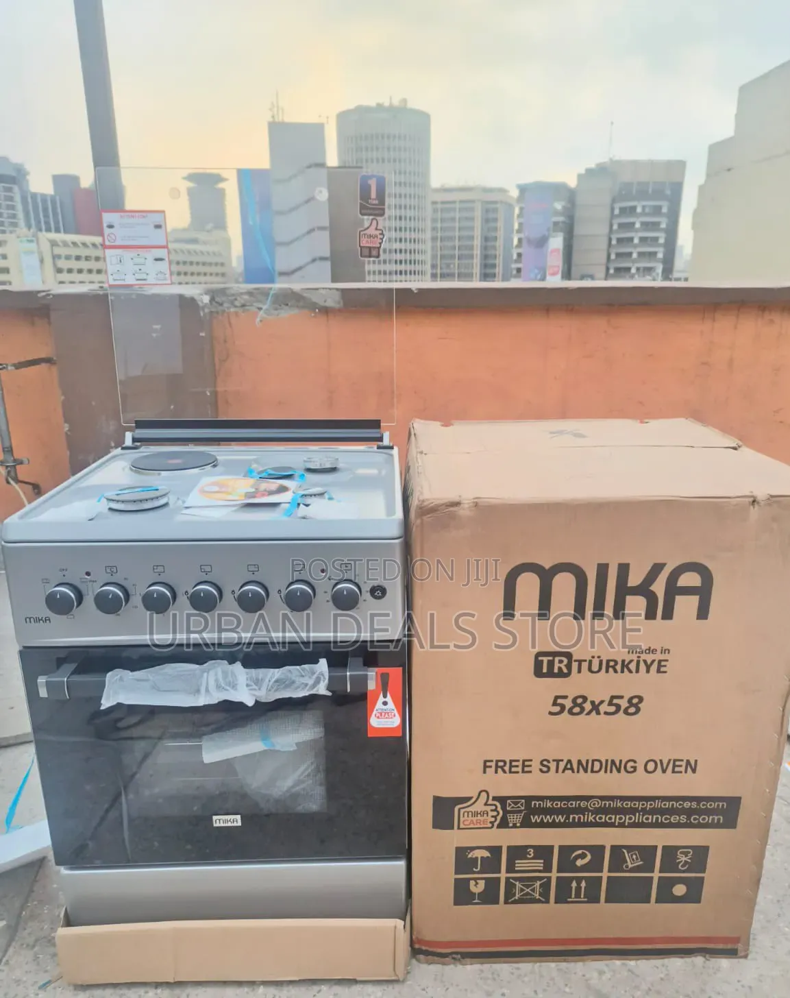 Silver Mika Standing Cooker – 58 × 58