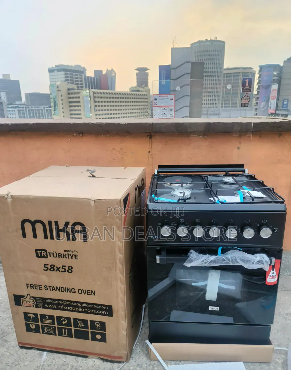 Silver Mika Standing Cooker – 58 × 58
