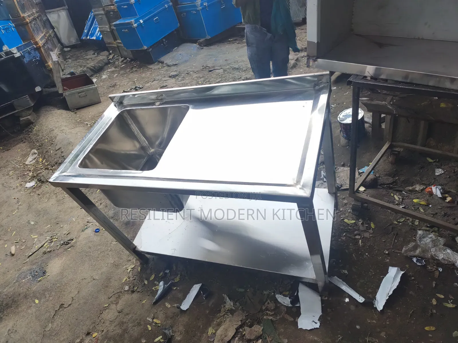 Commercial Stainless Steel Single Bowl Sink