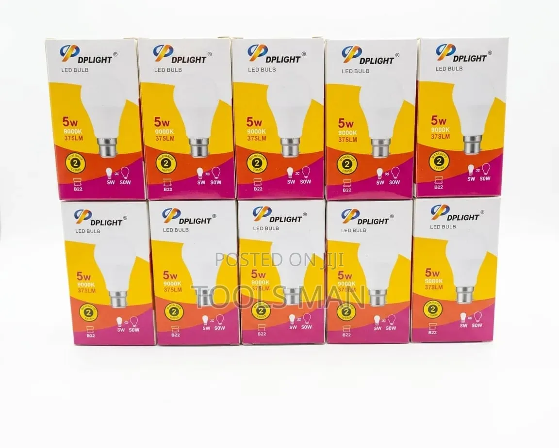 DPLIGHT 5W LED Bulb B22 Pin Type - Cool White (Pack of 1).