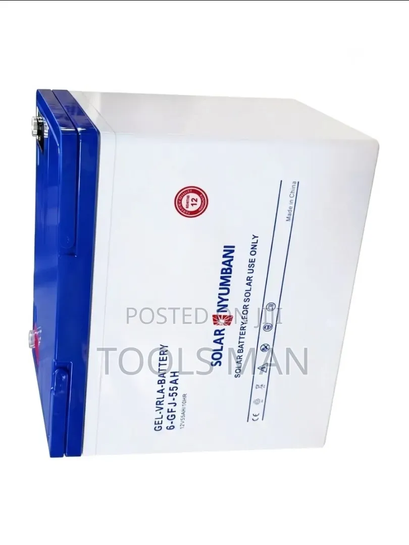 Solar Nyumbani 12V 55Ah Gel VRLA Solar Battery.