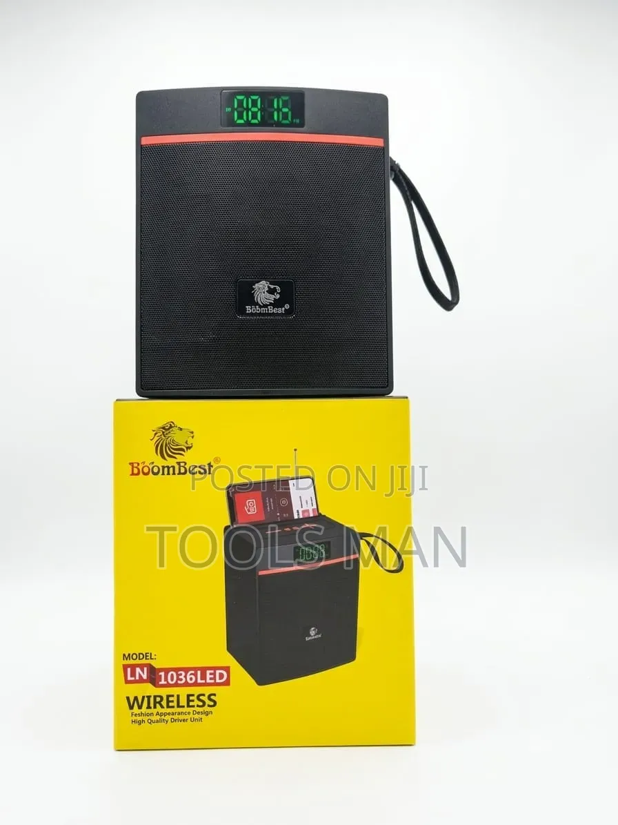 BoomBest LN-1036LED Wireless Bluetooth Speaker With LED FM Radio.