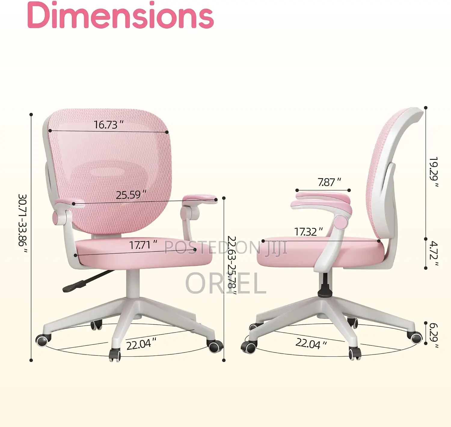 Office Chair : Pink Kids Study Desk Chair