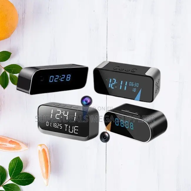 Android Support Ultra HD WiFi Alarm Table Clock Hidden Spy Camera