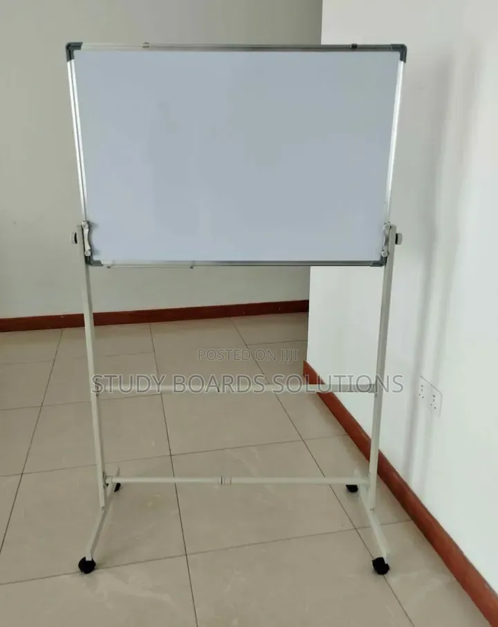 90x60cm Whiteboard on Wheeled Stand Easy to Assemble