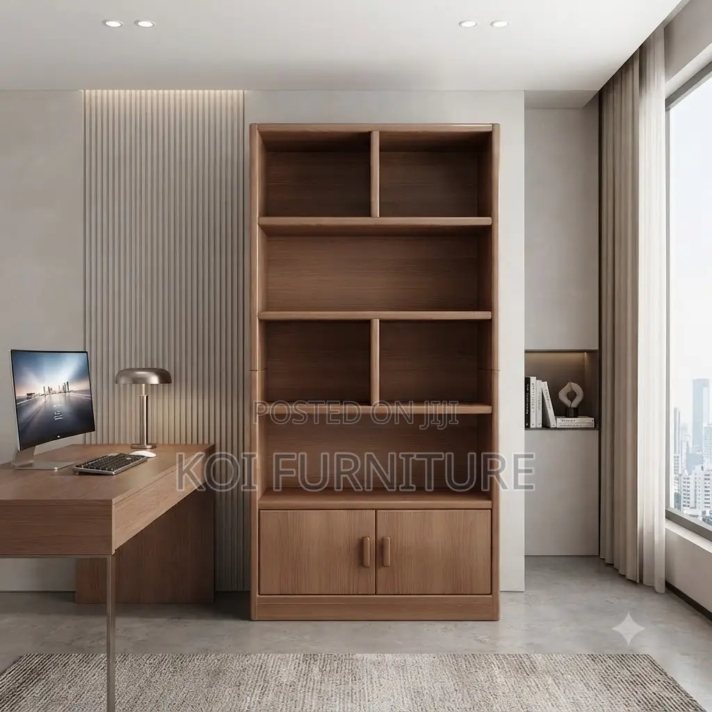 Office Cabinet; Multi Shelf Wooden Book Storage Cabinet