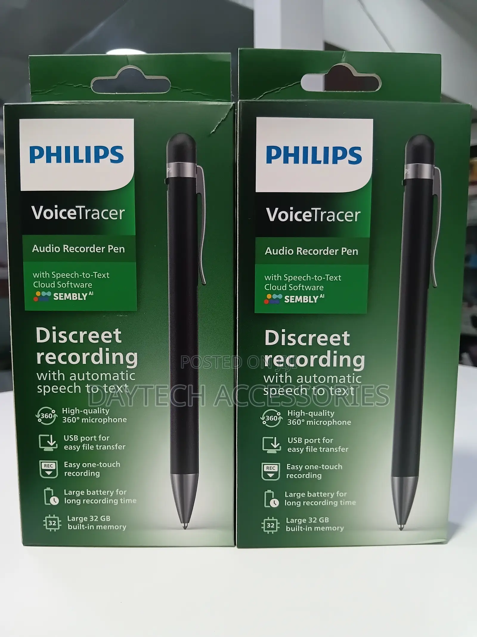 Philips DVT1600 VoiceTracer Pen Audio Recorder.