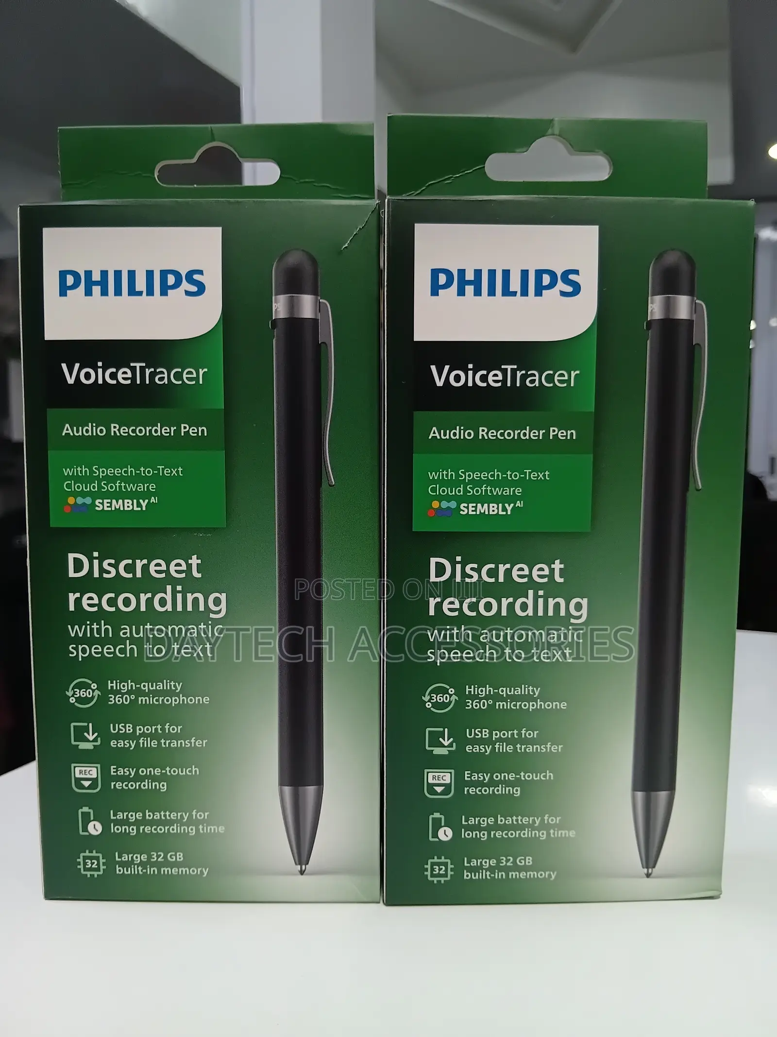 Philips - VoiceTracer DVT1600 32GB Digital Voice Recorder Pen