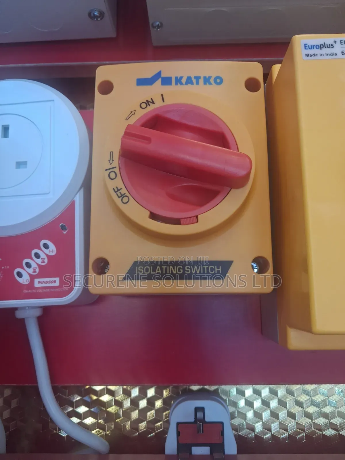 Europlus Brand 63A, 415V Electrical Isolator Switch.