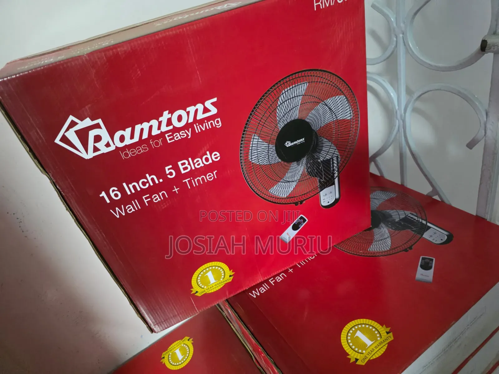 RM676 5 Blades With Remote Wall Fan