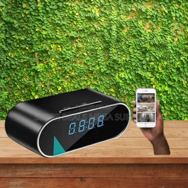 Convenient Smart Ultra HD WiFi Alarm Table Clock Hidden Spy Camera