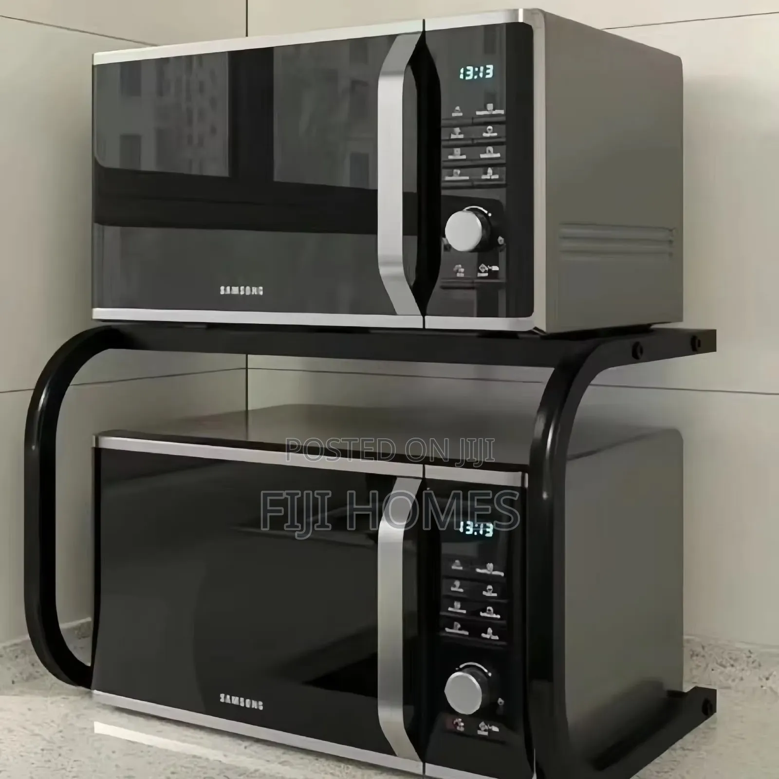 1 Tier Metallic Microwave Organizer Shelf