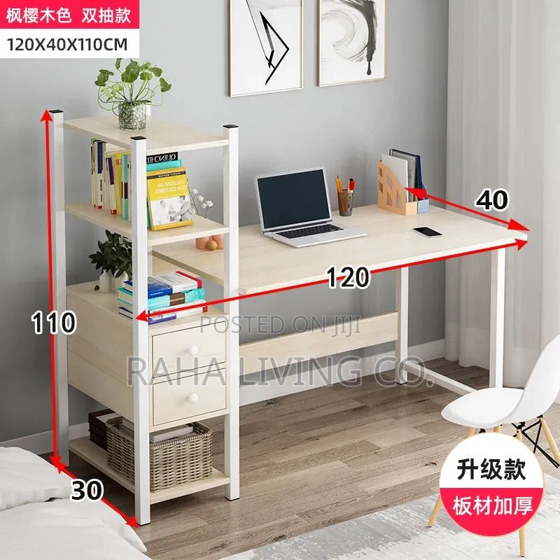 Minimalist Study Desk With Storage for Home Office