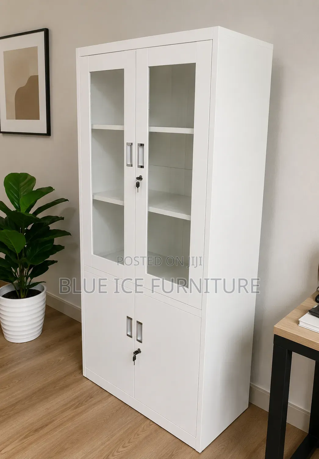 2Door Glass Office Filling Cabinet