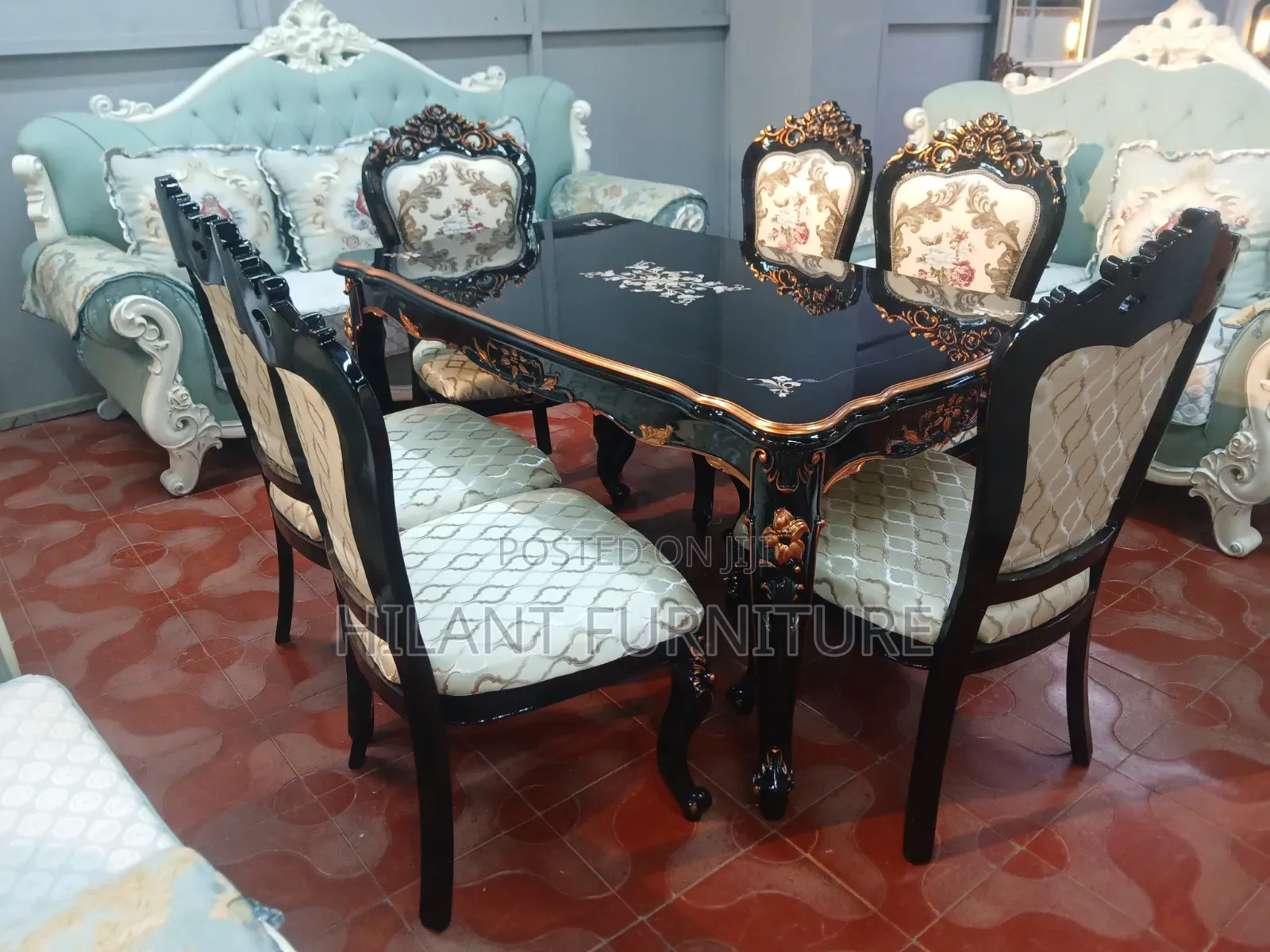Unique Six-Seater Dining Table Set
