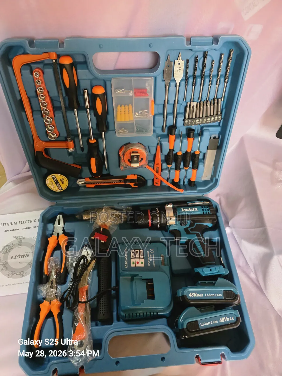 MAKITA 48V Cordless Drill Set With Metallic Chuck