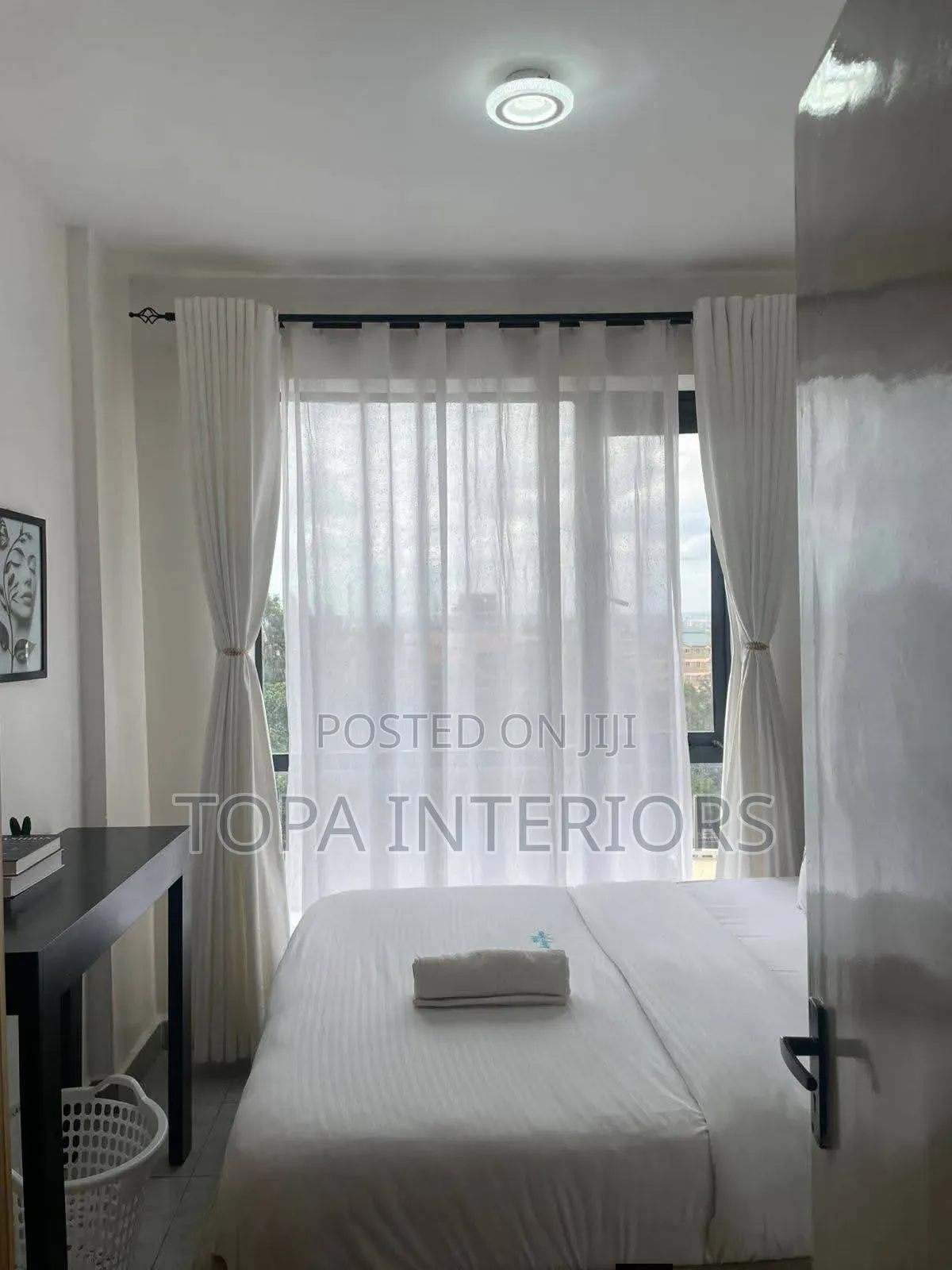 White Bedroom Window Curtains With Eyelets Per Linear Metre