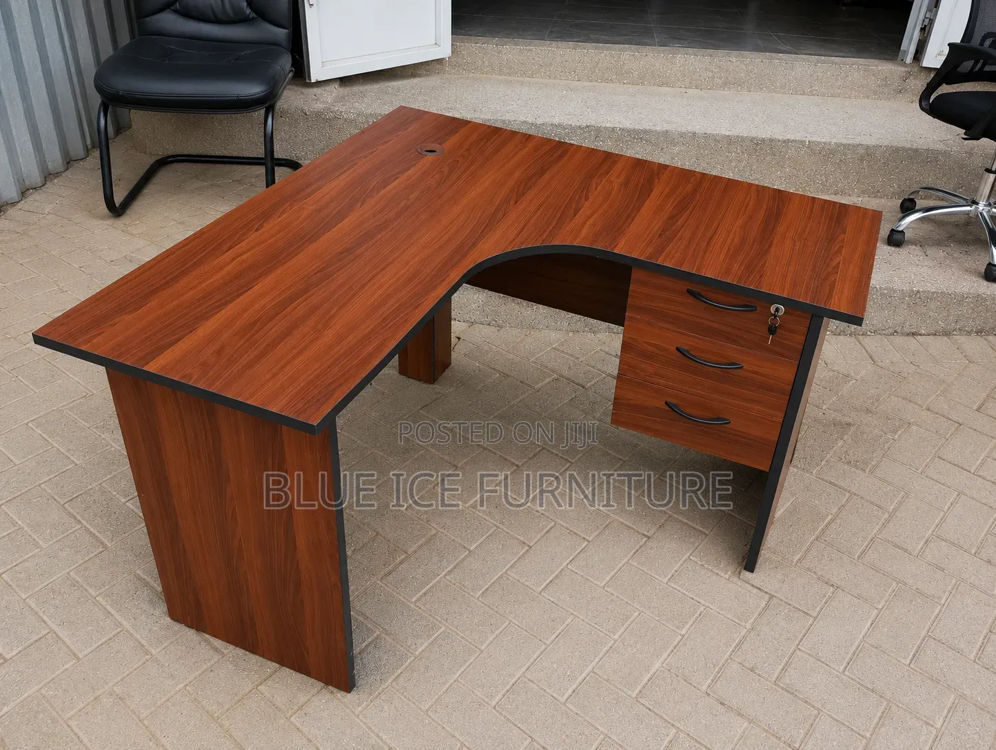 Wooden Lshape Office Desk