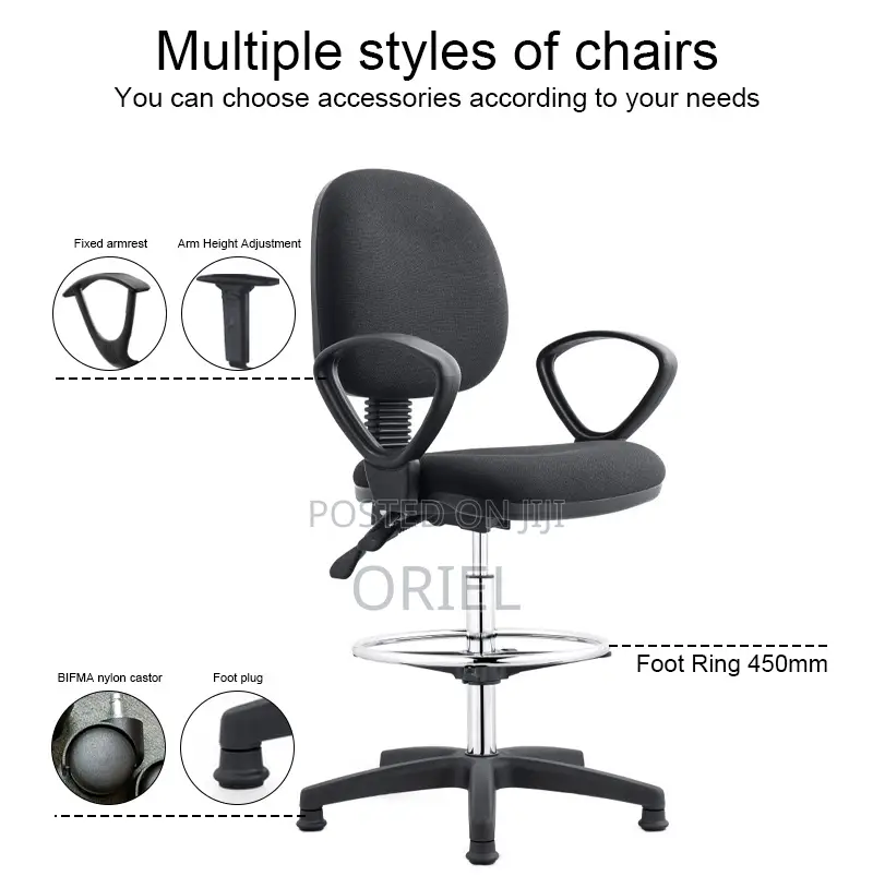 Office Chair : Office Swivel Fabric Chair With Footrest