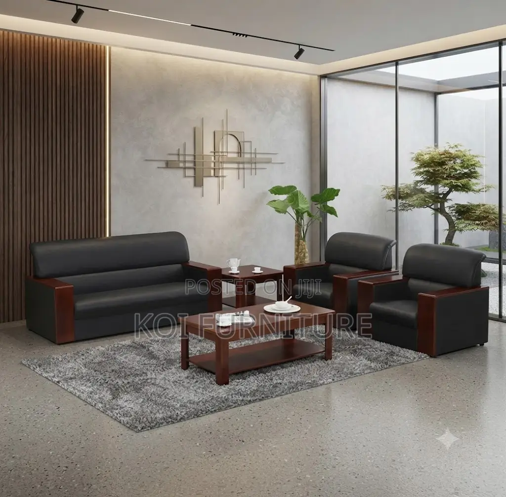 Sofa Set; Five Seaters Executive Heavy Cushioned Office Sofa Set