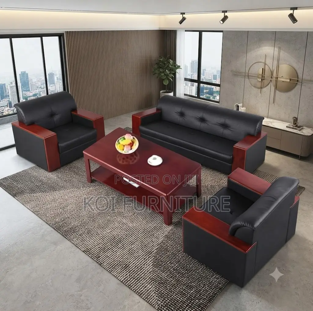 Sofa Set; Five Seaters Executive Heavy Cushioned Office Sofa Set