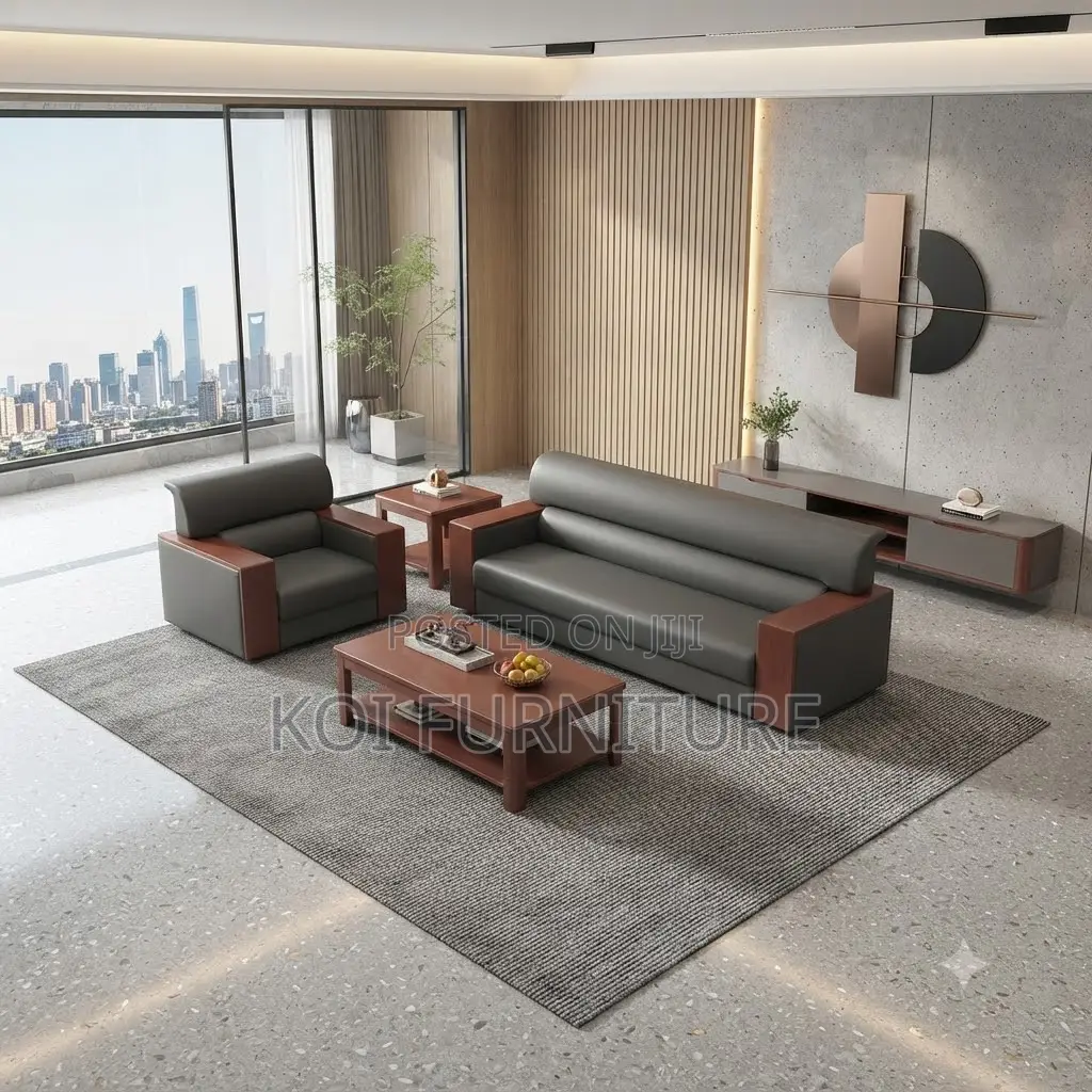 Sofa Set; Five Seaters Executive Heavy Cushioned Office Sofa Set
