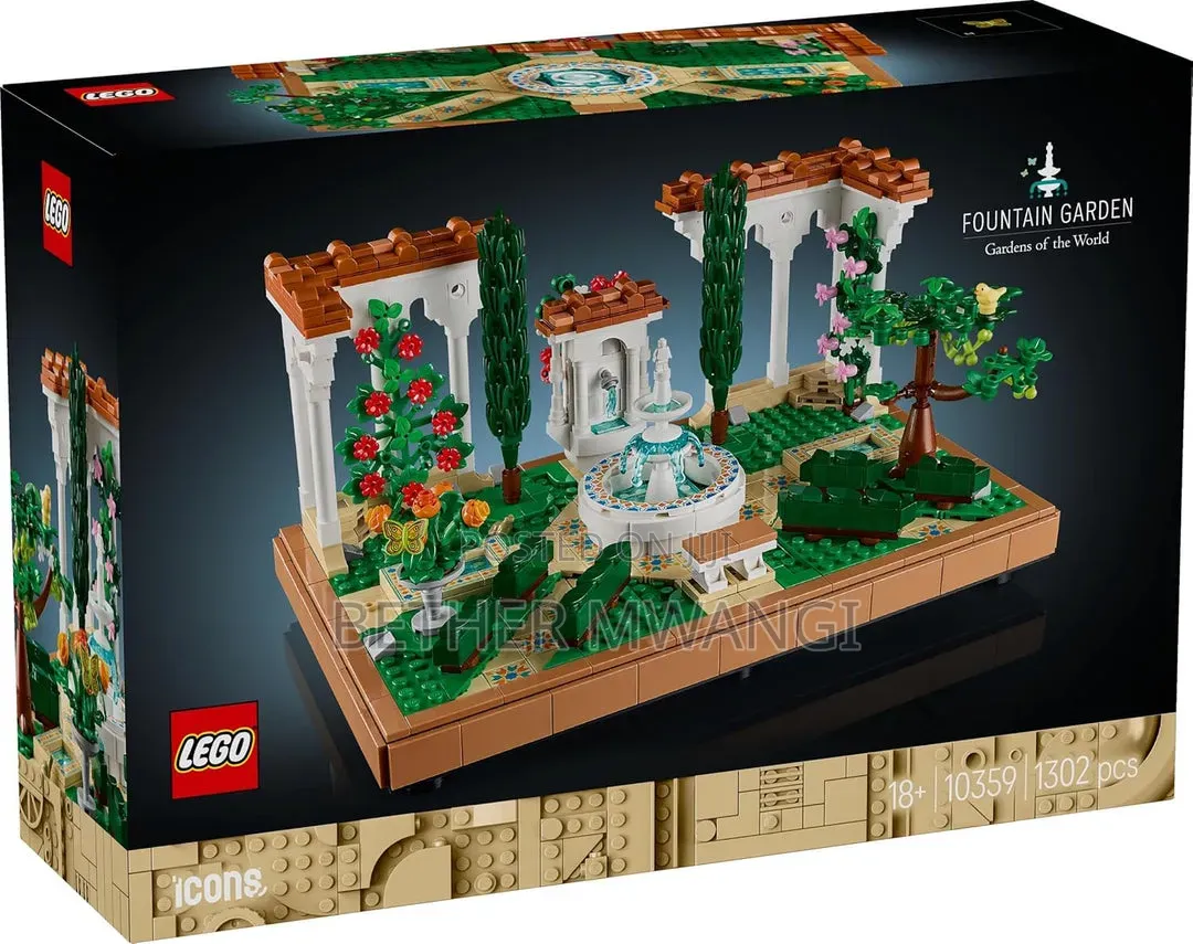 Lego Icons Fountain Garden