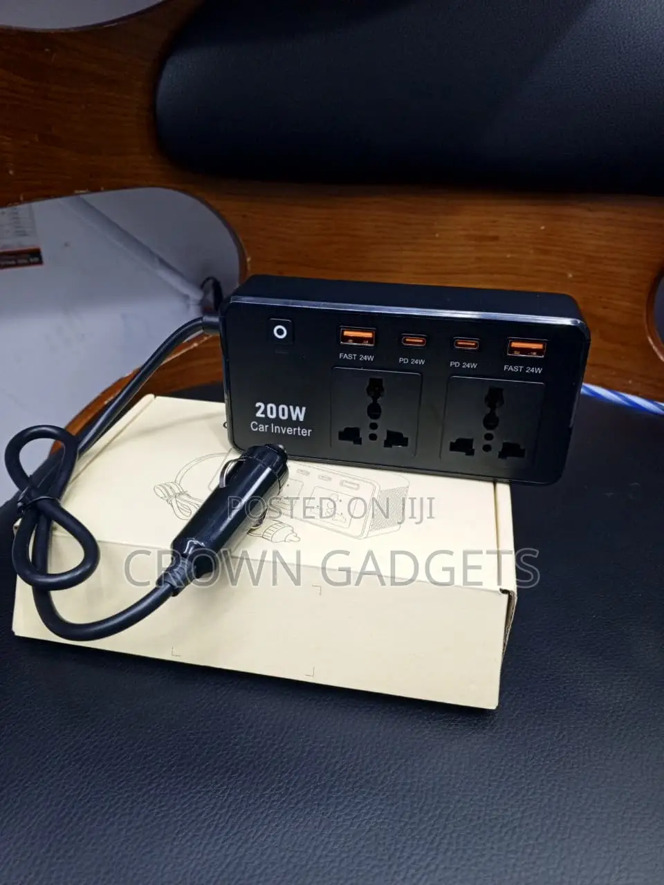 Multi-Port 200W Car Inverter for Laptop Phone Tablet