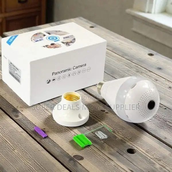 360 Degrees WiFi Bulb Camera With Colored Night Vision and Audio
