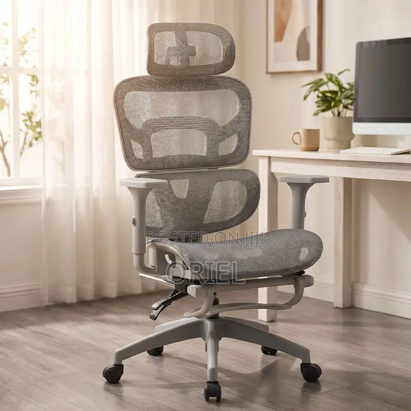 Office Chair : Executive Gray Office Leather Chair