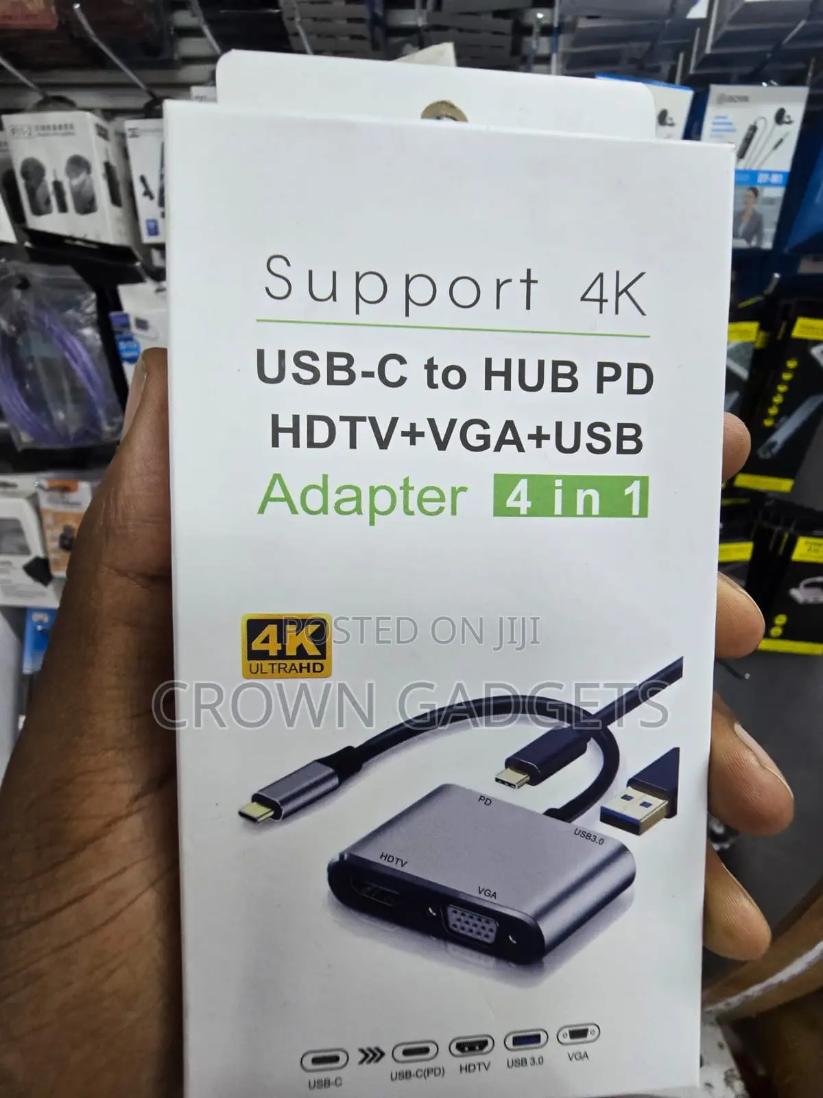 4 in 1 Type-C Hub HDMI VGA USB 3.0 Adapter