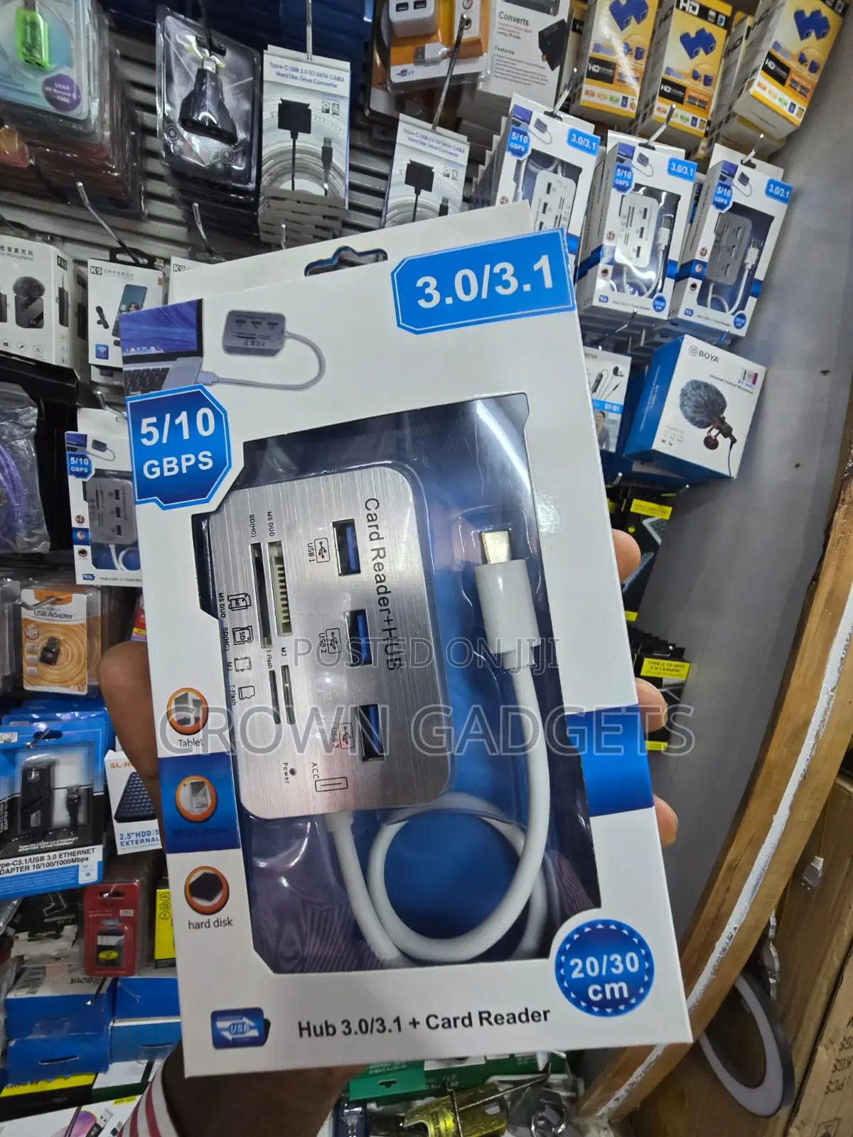 3-Port USB 3.0 Hub With Multi-Card Reader, SD, SDHC, Micro SD (TF)
