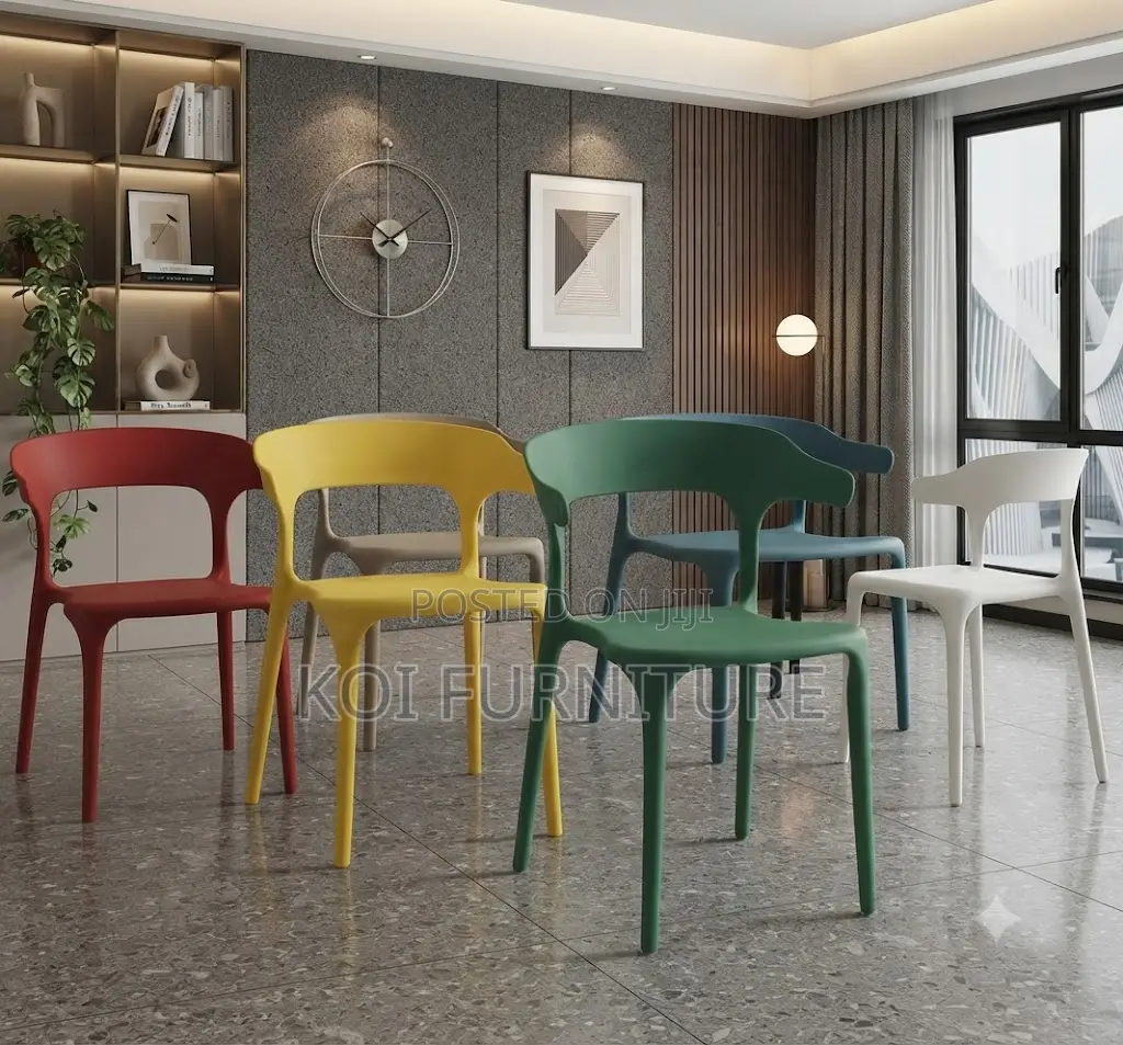 Dining Chairs; Plastic Home Dining Functional Chairs