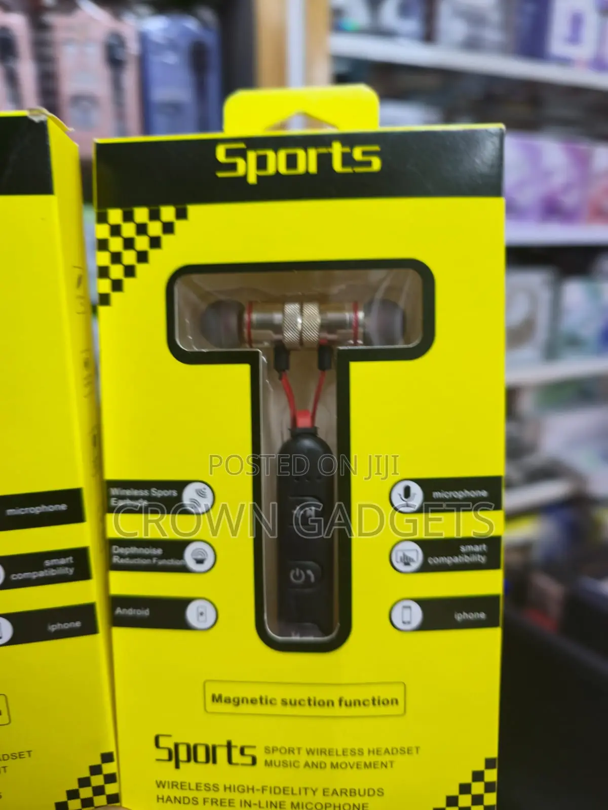 Magnetic Bluetooth Sports Earphones With HD Microphone