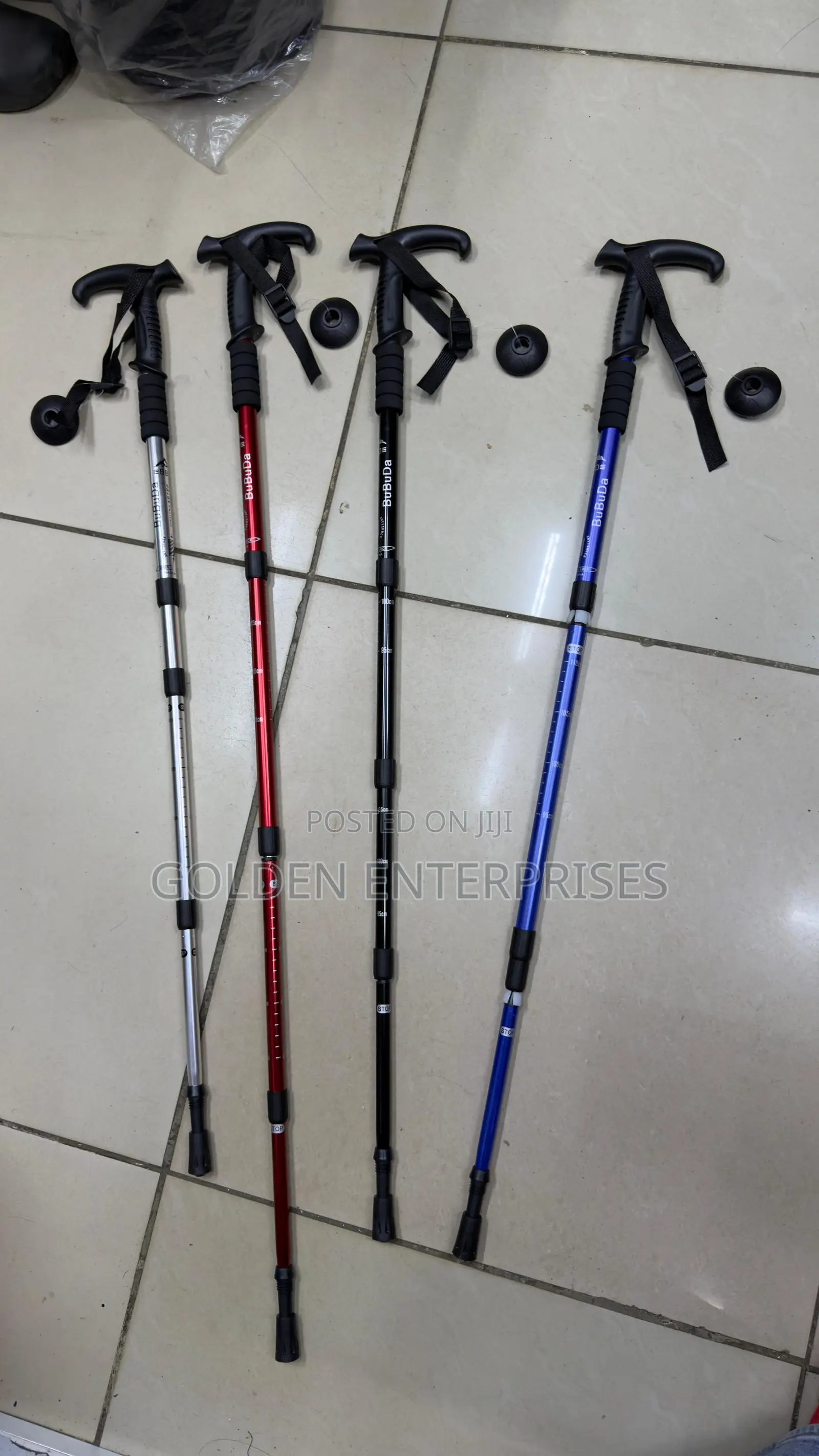 Trekking Poles Featuring T-Shaped Handles and Anti Shock