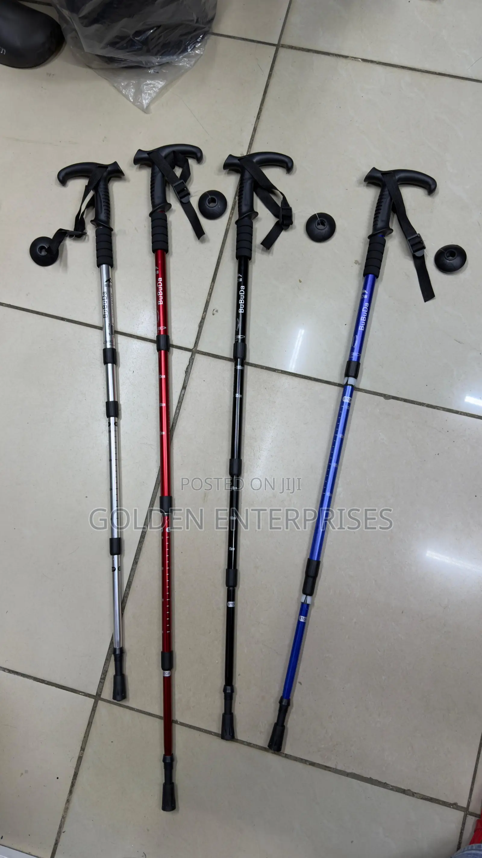 Trekking Poles Featuring T-Shaped Handles and Anti Shock