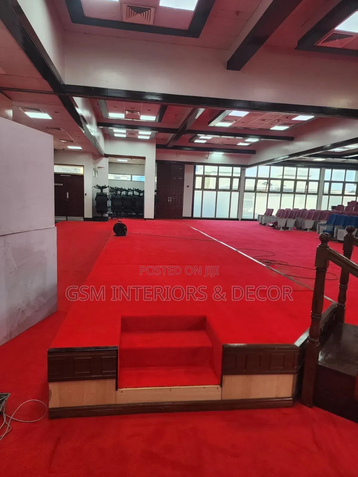Wall to Wall Red Carpets on Altar and Dais