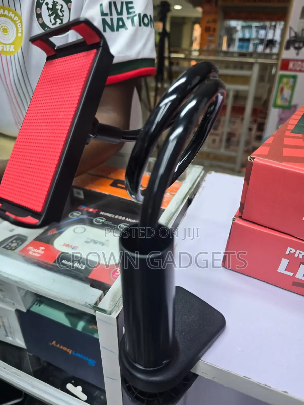 Universal Flexible Gooseneck Phone Tablet Holder With Clamp
