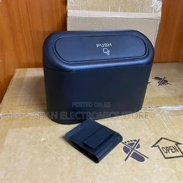 Car Trash Can With Lid Leakproof Mini Garbage Auto Organizer Compact