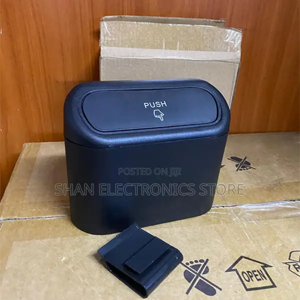 Car Trash Can With Lid Leakproof Mini Garbage Auto Organizer Compact
