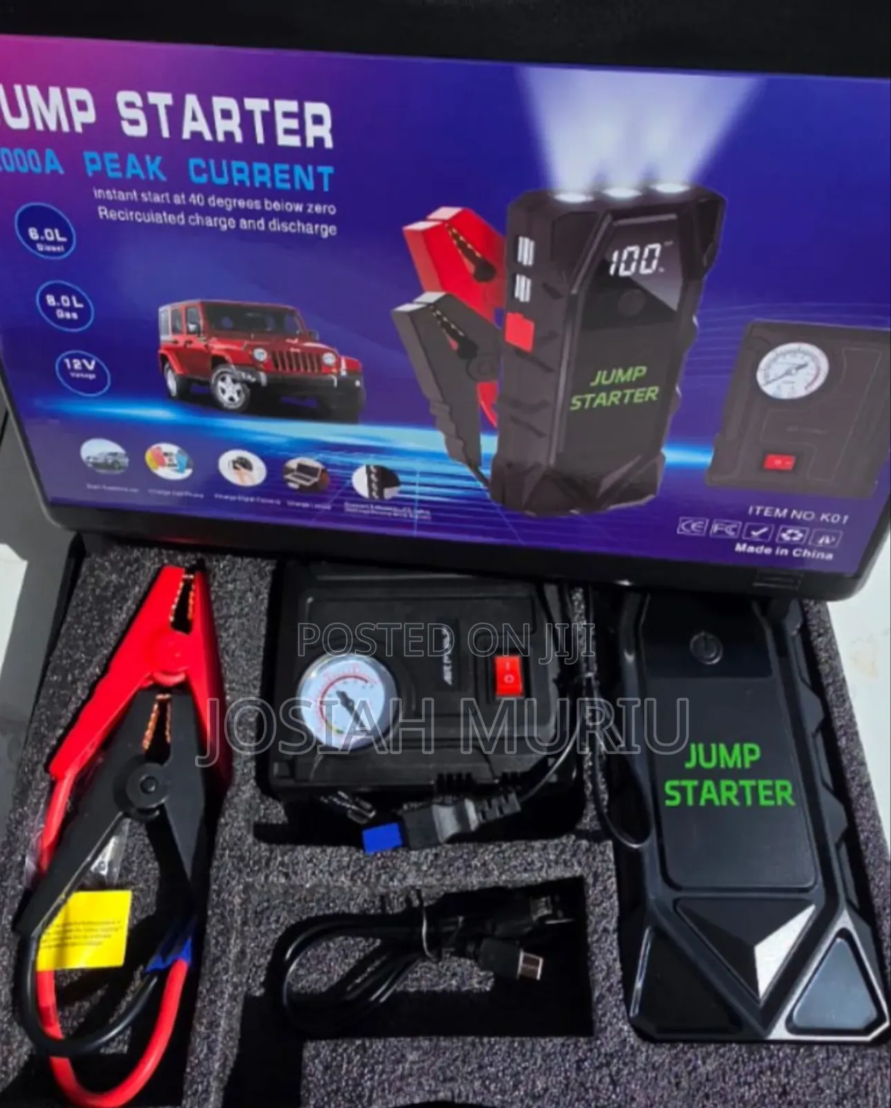 Portable Car Jump Starter 2000A